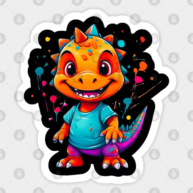 Cute Dino. Sticker by TaansCreation 